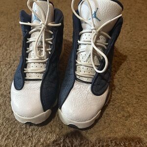 Jordan’s Navy Blue, grey and white big boys 4.5 $40
